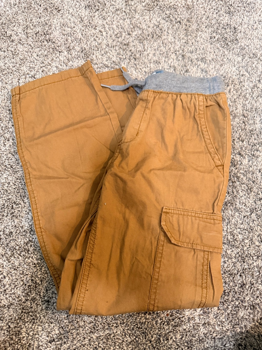 Old Navy Kids Cargo Pants in Brown with Gray Waistband